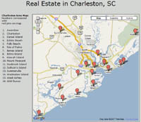 Search Charleston real estate by area