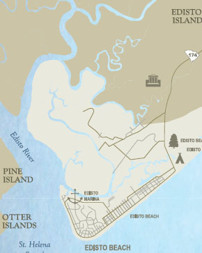 Edisto Island Beach Map