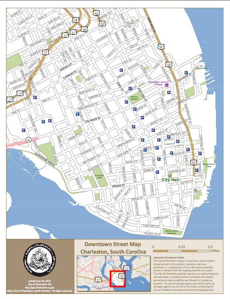 Downtown Charleston SC Map