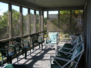 Sullivan's Island Beach House Screened Porch facing Beach