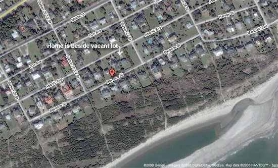 aerial view of Sullivan's Island rental