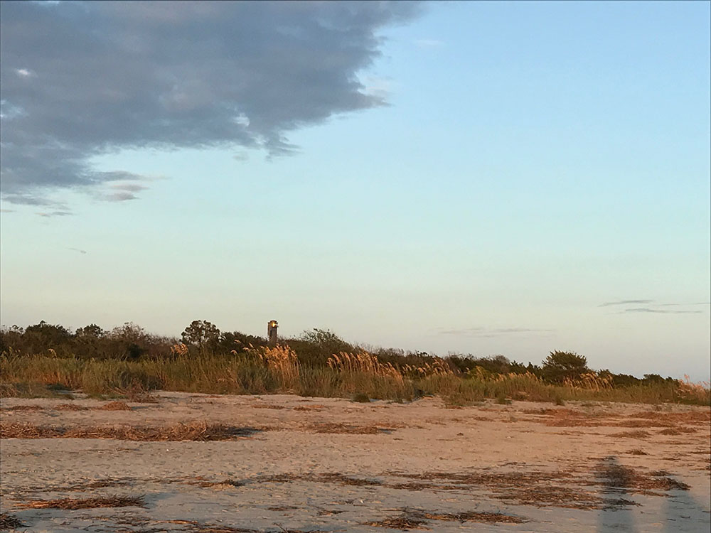 Sullivan's Island lighthouse in the evening