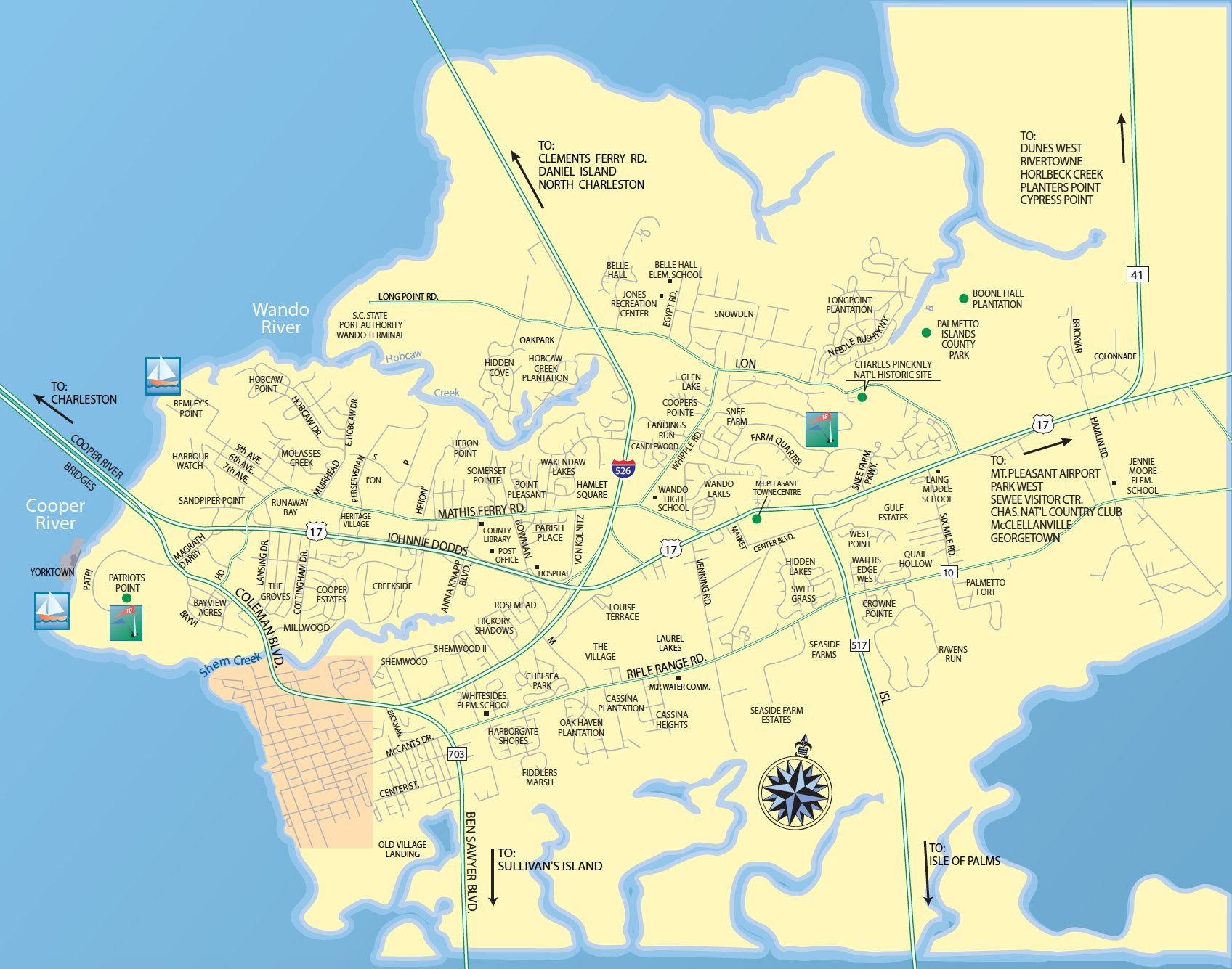 Charleston SC Area Map